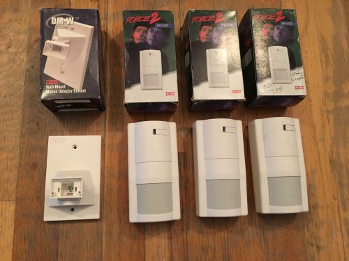 DSC Force 2 MW/PIR Motion Detectors (3) &amp; DSC Wall-Mount Motion Detector Bracket