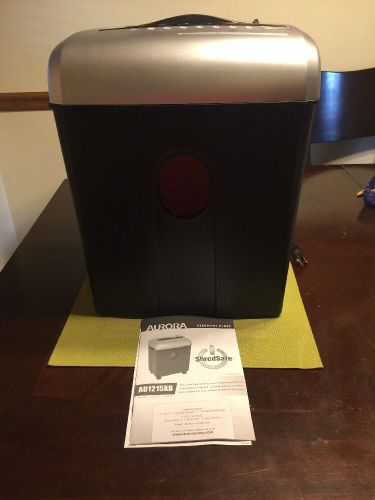 Aurora 12-Sheet Cross-Cut ShredSafe Paper/CD/Credit-Card Shredder Machine