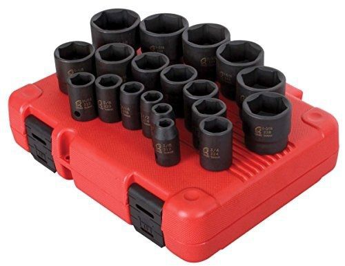 Sunex 2640 1/2-inch drive sae impact socket set, 19-piece for sale