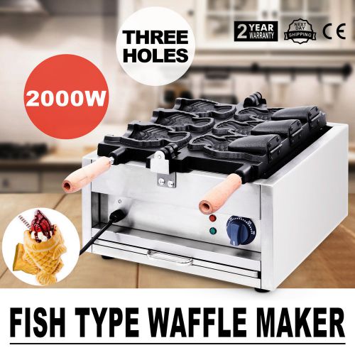 TAIYAKI MAKER WAFFLE MACHINE FISH TYPE OPEN MOUTH CAKE ICE CREAM RELIABLE SELLER