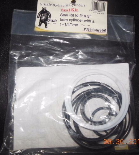 Grizzly hydraulic cylinder seal kit #046905 / for 3&#034; bore cylinder w/ 1-1/4&#034; rod for sale