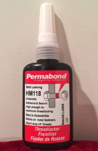 Permabond hm118 anaerobic threadlocker adhesive red -  50 ml bottle for sale