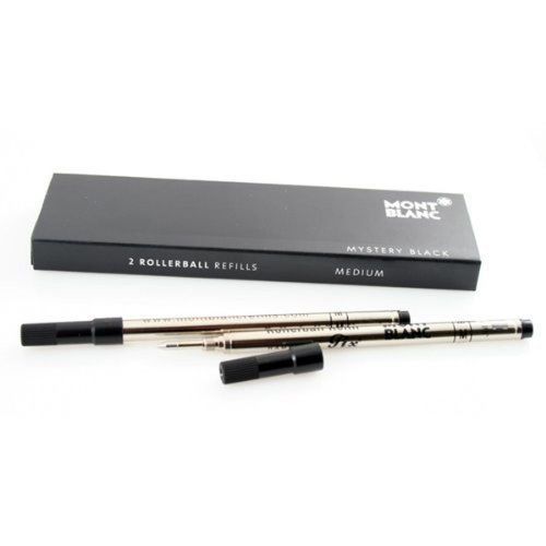 Rollerball Pen Refill Medium Point 2/PK Black Ink 1