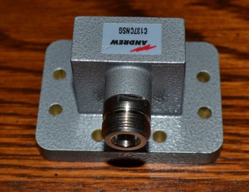Andrew C137CNSG Waveguide to Coax Adapter WR137-N(f), GREAT Shape 5.85-8.2Ghz
