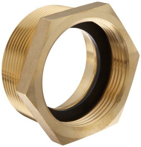 Moon 356-2523061 Brass Fire Hose Adapter, Bushing Hex, 2-1/2&#034; NH Female x 3&#034; NPT