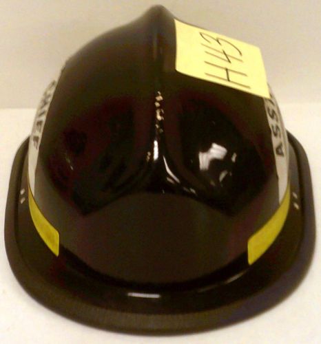 Firefighter Bunker Turn Out Gear Cairns N660c Black Helmet &#034;Asst. Chief&#034;   H43