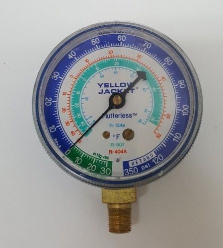 Yellow jacket flutterless low side gauge r-134a r-507 r-404 for sale