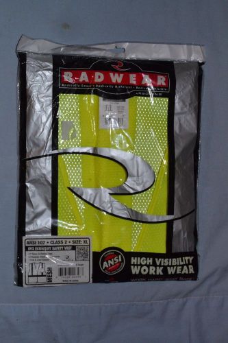 Radwear SZ XL High Visibility SV2 Economy Mesh SAFETY VEST ANSI 107 Class 2