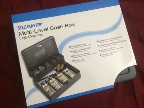 NEW Steelmaster Multi-Level Cash Box Elevated Coin Tray