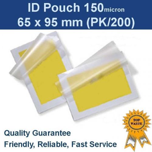 ID Laminating Pouches 65mm x 95mm 150 Micron (x 200)