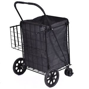 Shopping carts for seniors home grocery with wheels folding extra basket trolley for sale