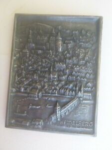 vintage Heidelberg Brass Plaque customer gift Heidelberger Druckaschinen Press