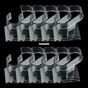 10x Watch Bracelet Display Stand Shop Retail Clear Plastic Rack Holder Showcase