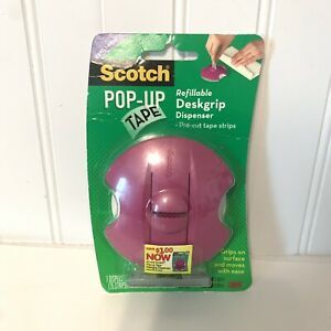 Scotch Pop Up Tape Dispenser Deskgrip Refillable NEW