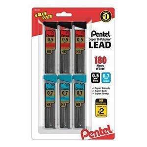 Pentel Super Hi-Polymer Lead Refills Value Pack C257BPHB6 original version 0....