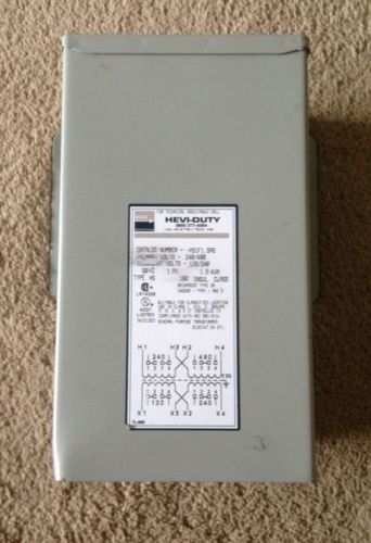 Hevi-duty transformer hs1f1.5as pri: 240/480 sec: 120/240 1.5kva 1ph new for sale