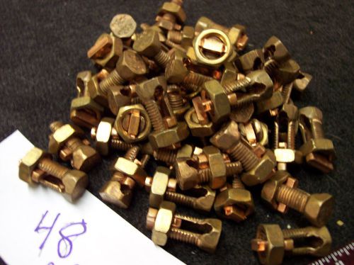 Brass split bolt connectors  #s-6 16-6  sol  -lot of 48 pieces- free shipping! for sale