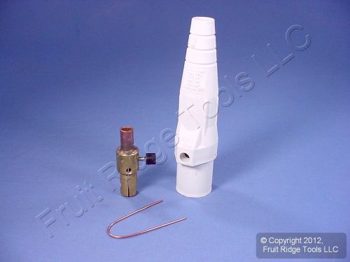 Leviton White ECT 16 Series Male Detachable Cam-Type Plug 220A Crimped 16D25-W