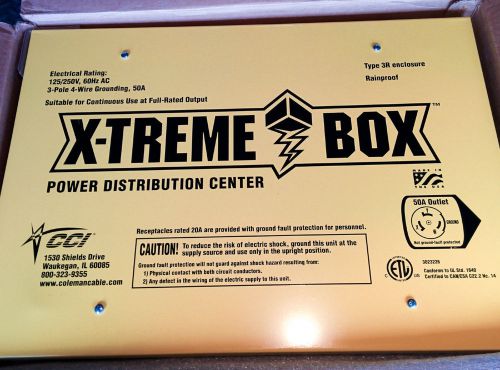 Coleman Cable 50 Amp X-Treme Box Model 1960 Portable Power Distribution