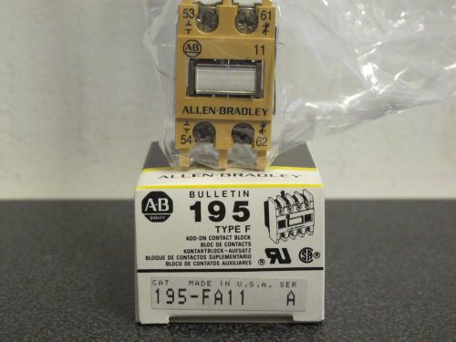 ALLEN-BRADLEY 195-FA11 SER. A CONTACT BLOCK 3 each