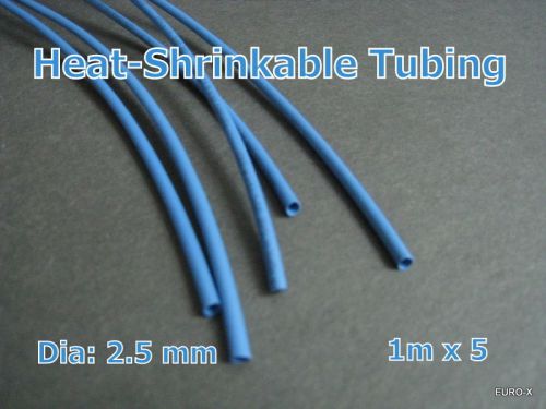 Blue 3/32&#034; Dia 2.5 mm HEATSHRINK TUBING #A3  5M = 16ft