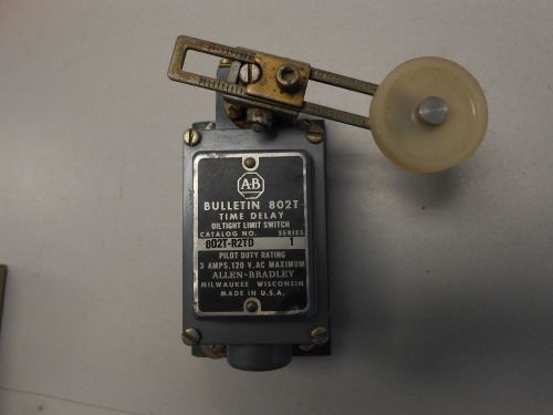 ALLEN BRADLEY OIL TIGHT LIMIT SWITCH BULL. 802T TIME DELAY 802T-R2TD