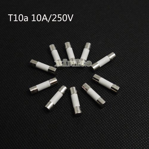 10 pcs T10a 10A 250V Ceramic Fuses/slow-blow Ceramic Fuse 5 x 20 mm