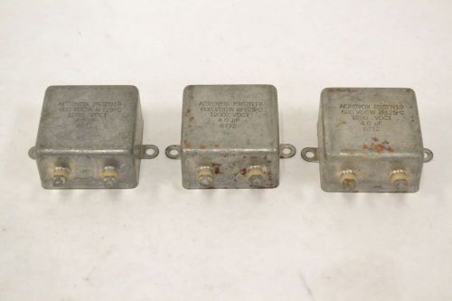 LOT 3 AEROVOX P30ZN19 CAPACITOR 600V-DC 4.0UF B303610