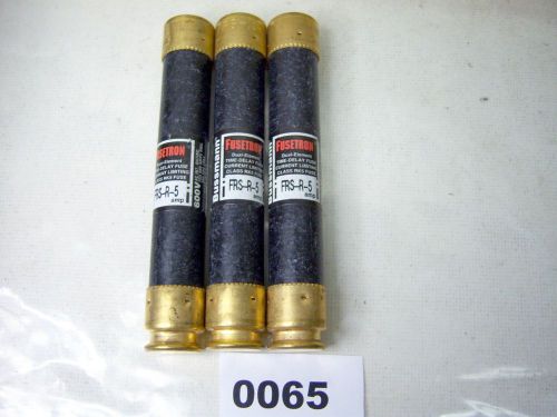 (0065) Lot of 3 Bussmann Fuses FRS-R-5 NWOB