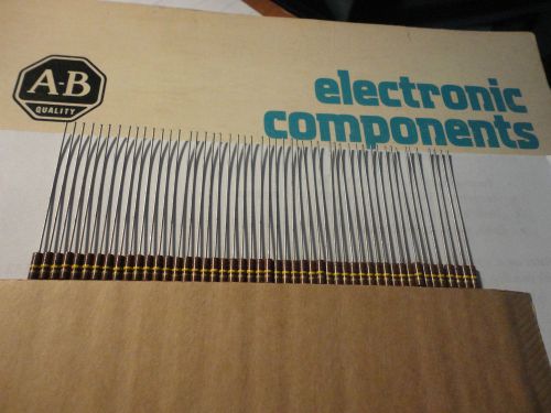 NOS 50PCS ALLEN BRADLEY 110K-1/4W-5% RC07GF114J 1/4 watt CARBON COMP. RESISTOR