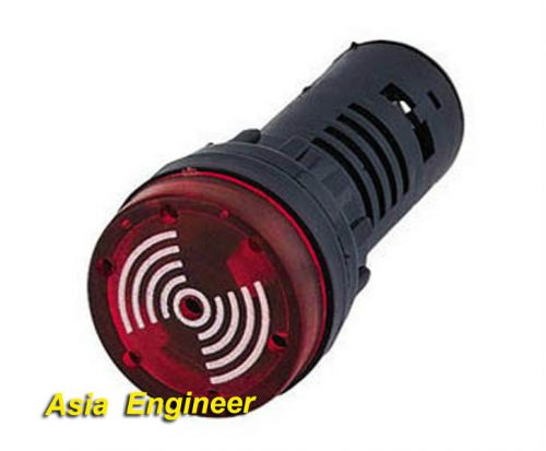2pcs 12V 22mm Flash Light Red LED Active Buzzer Beep Indicator AD16-22SM