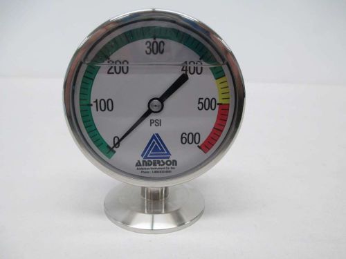 NEW ANDERSON  PM12EL101 0-600PSI 3-1/4 IN PRESSURE GAUGE D370471