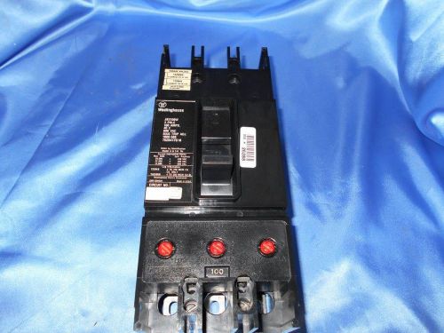 Westinghouse JB3100W AB Deion Circuit Breaker, 100 Amps, 600 VAC, 3 Pole, Type J