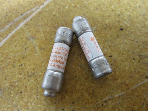 Gould Shawmut ATMR20 600V 20A CC FUSE (Lot of 2)