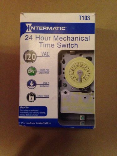 Intermatic 120 Volt  24 Hr Dial Time Switch T103 NIB