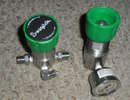 Lot of 2 swagelok kcp stainless steel regulator for sale