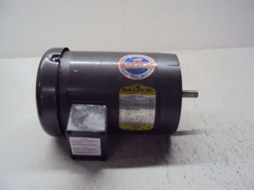 BALDOR INDUSTRIAL MOTOR 3 PH VM3546 FR 56C HP 1 V 208-230/460 RPM 1725 USED