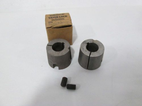 Lot 2 new dodge 1215 steel 7/8in bore taper-lock bushing d331281 for sale