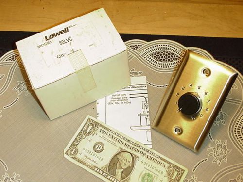 Lowell 50LVC 50W 3dB Stainless Steel Volume Attenuator NEW IN BOX!