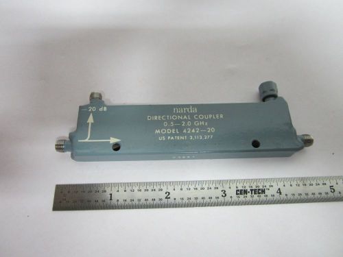 NARDA DIRECTIONAL COUPLER RF MICROWAVE FREQUENCY 2 GHz 4242-20 BIN#B2-C-94