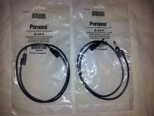 Pomona Test Leads 24&#034; W/BAN PLUG BLK BU-2020-A-24-0