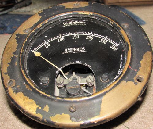 Antique Westinghouse Direct Current Amps Gauge Type DX  It Went in a plane