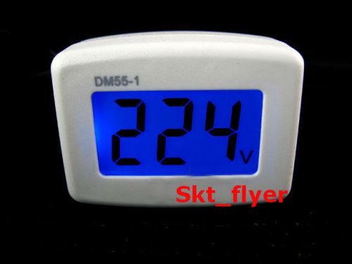 Blue lcd digital voltage volt meter ac 110-300v eu style plug 110v 220v for sale