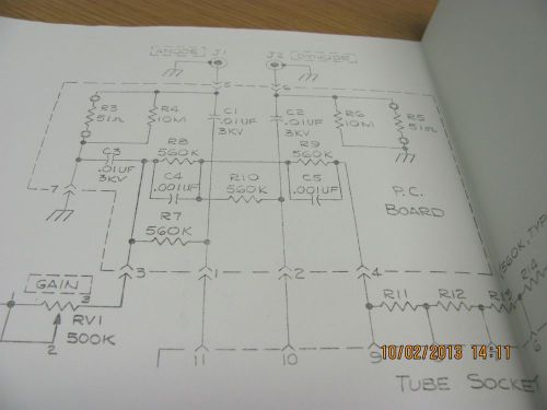 CANBERRA MANUAL 2007: Photomultiplier Tube Base - Instruction w/schematic #18258