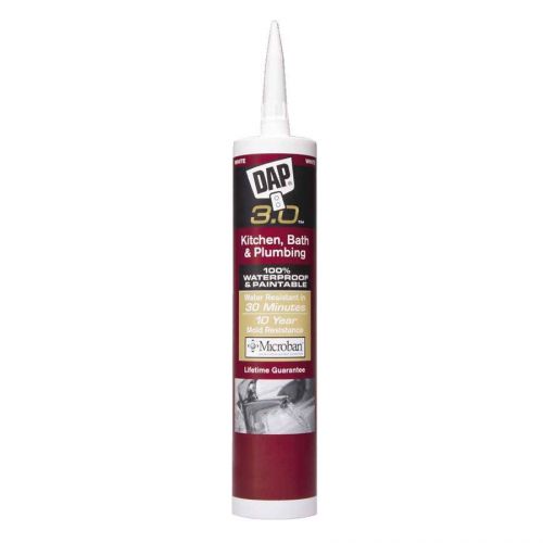 12-pack dap 3.0 advanced kitchen/bath white adhesive caulk for sale