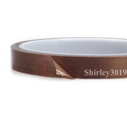 40mm x 10M x 0.13mm PTFE Teflon Adhesive Tape brown HI-TEMP Hot Sealing brown