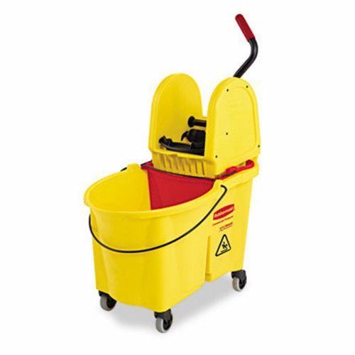 Rubbermaid WaveBrake 44 qt. High-Capacity Mop Wringer Bucket (RCP 7576-88 YEL)