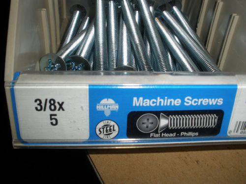 3/8-16 X 5&#034; Flat head phillips drive machine screws zinc (23) total 3/8&#034;