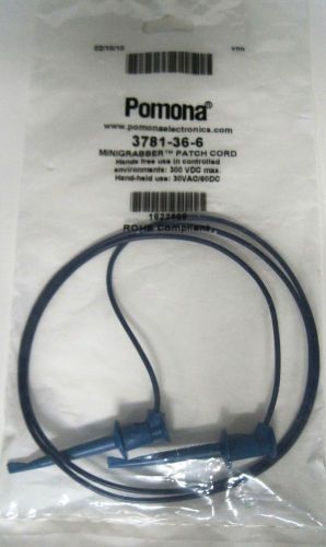 Pomona Mini Grabber Patch Cord 300VDC 3781-36-6 NIB