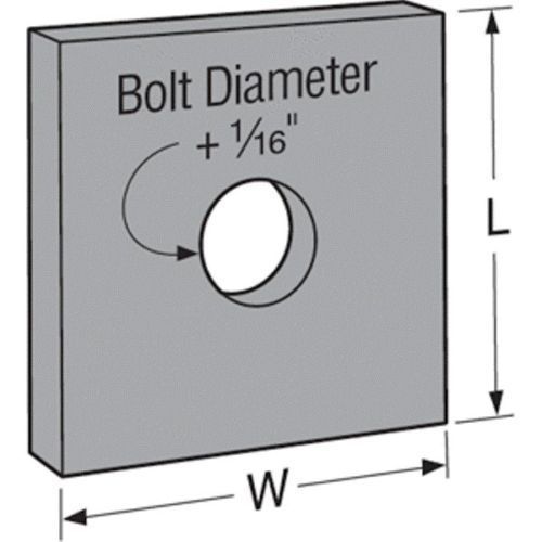 Simpson LBP58 - 2&#034; x 2&#034; 5/8&#034; Hole Square Washer (50)